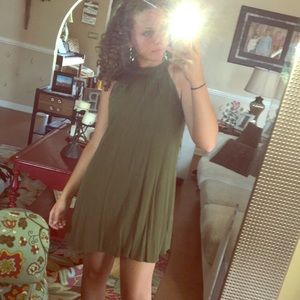 Olive green Halter dress
